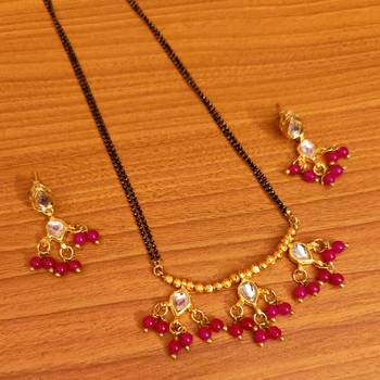 Pink mangalsutra 1