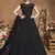 Black embroidered net salwar