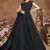 Black embroidered net salwar