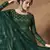 Green embroidered net salwar
