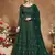 Green embroidered net salwar