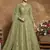 Green embroidered net salwar