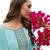 Blue embroidered art silk salwar