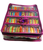 Atorakushon ® Purple Satin 4 Rods Bangle Box Ring Earring Box Saree Cover Blouse Cover Travelling Wedding  Kit For Women