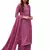 Magenta embroidered art silk salwar