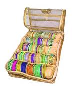Atorakushon    gold Satin 5 Rods Bangle Box Ring Earring Box Saree Cover Blouse Cover Travelling Wedding  Kit For Women