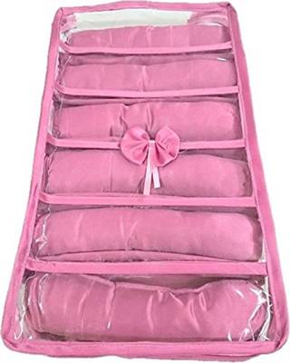 Atorakushon    Pink Satin 6 Rods Bangle Box Ring Earring Box Saree Cover Blouse Cover Travelling Wedding  Kit For Women 3