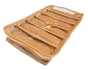 Atorakushon   gold  Satin 6 Rods Bangle Box Ring Earring Box Saree Cover Blouse Cover Travelling Wedding  Kit For Women 3