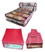 Atorakushon ® Purple Satin 4 Rods Bangle Box Ring Earring Box Saree Cover Blouse Cover Travelling Wedding  Kit For Women