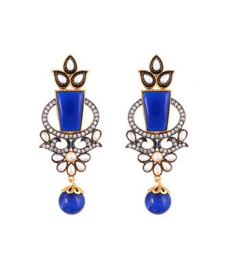 blue stylish unique victorian earring 2