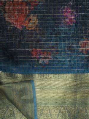 Riva Enterprise Women's Organza Digital Printed Saree 5