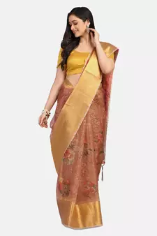 Riva Enterprise Women's Organza Digital Printed Saree