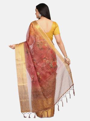 Riva Enterprise Women's Organza Digital Printed Saree 4