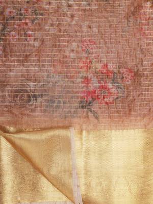 Riva Enterprise Women's Organza Digital Printed Saree 5
