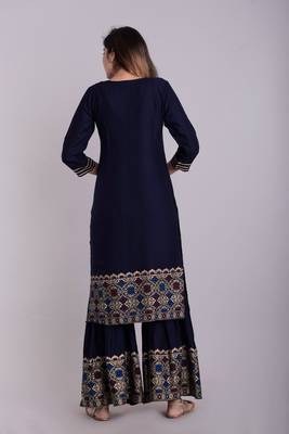 Blue gotta patti rayon salwar 4