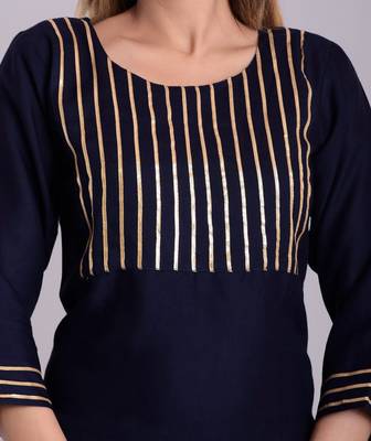 Blue gotta patti rayon salwar 5