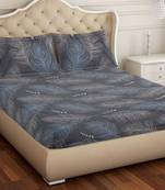 Ridan Cotton Blend Multicolour Double Bed Sheet With Pillow Cover