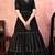 Black sequins silk Party Wear gown