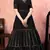 Black sequins silk Party Wear gown