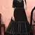 Black sequins silk Party Wear gown