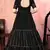 Black sequins silk Party Wear gown