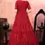 Red sequins georgette Long Gown Evening