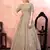 Beige sequins georgette Party Wear gown