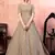 Beige sequins georgette Party Wear gown