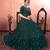 Green sequins georgette Party Wear gown