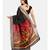 Pre stitched black  saree with unstitched blouse