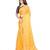 Pre Stitched Yellow Saree With Unstitched Blouse.