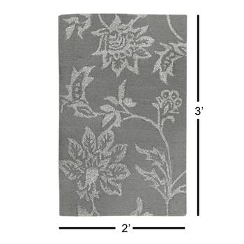Hand Tufted Modern Area Rug (2'x3', Platinum), Premium Quality 5