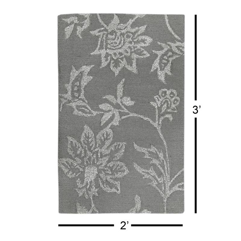 Hand Tufted Modern Area Rug (2'x3', Platinum), Premium Quality