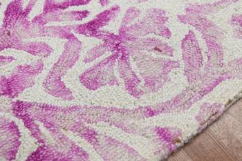 Hand Tufted Wool Area Rug 2'x 3' White for Home 3