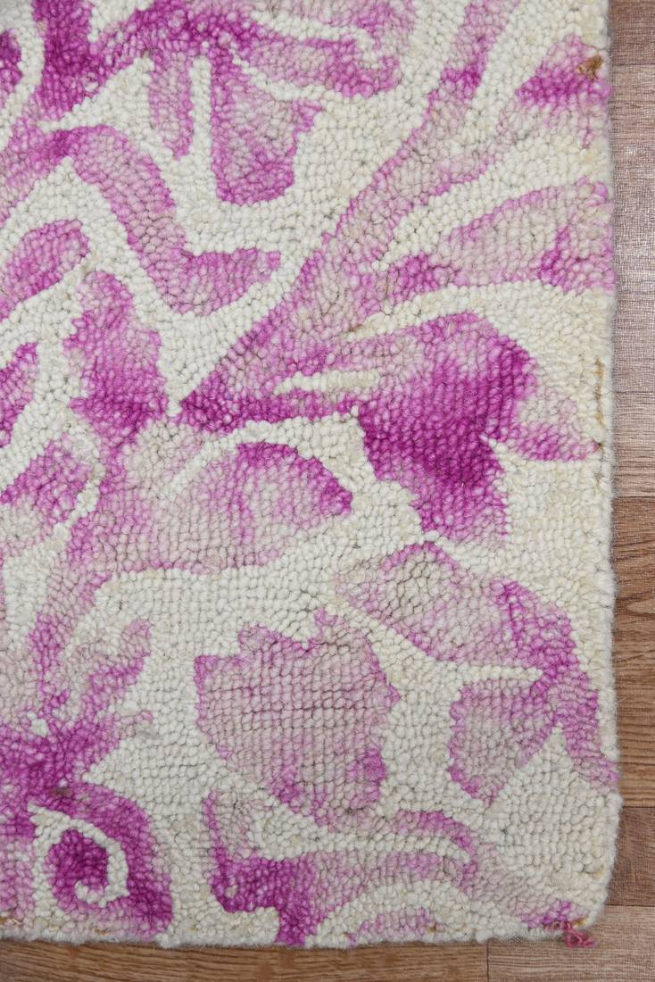 Hand Tufted Wool Area Rug 2'x 3' White for Home