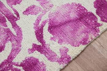 Wool Rug Stylish and Hand Tufted 3'x 5' White 3