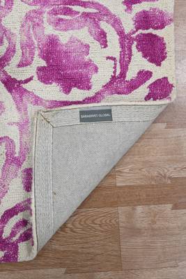 Wool Rug Stylish and Hand Tufted 3'x 5' White 4