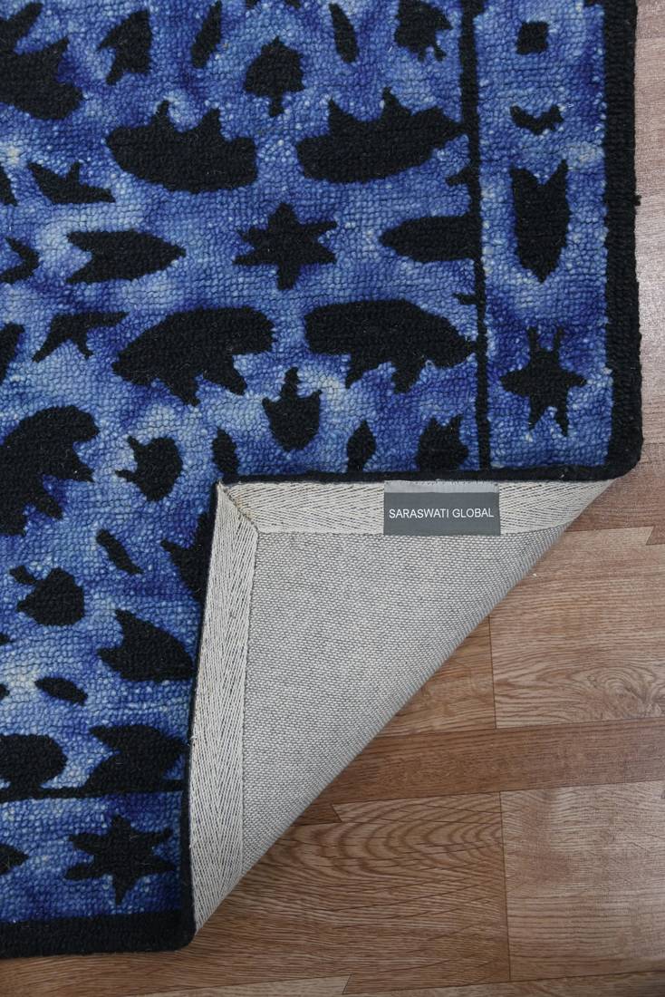 Hand Tufted Rug 3'x 5' Dark Grey