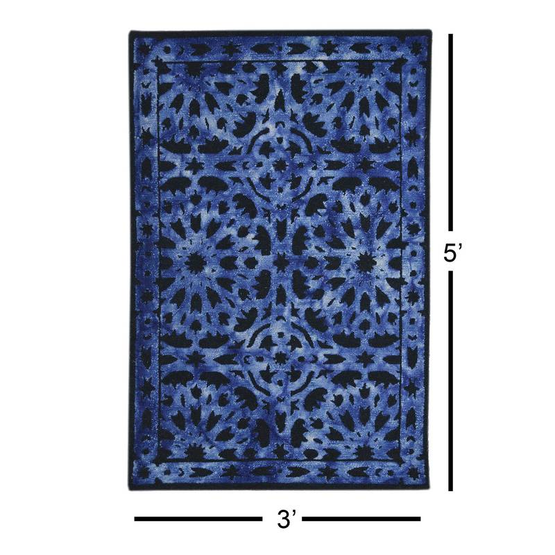 Hand Tufted Rug 3'x 5' Dark Grey