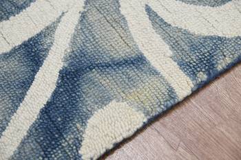 Hand Tufted Wool Area Rug 3'x 5' Blue 3