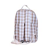 white & cream check school bag backpack bag