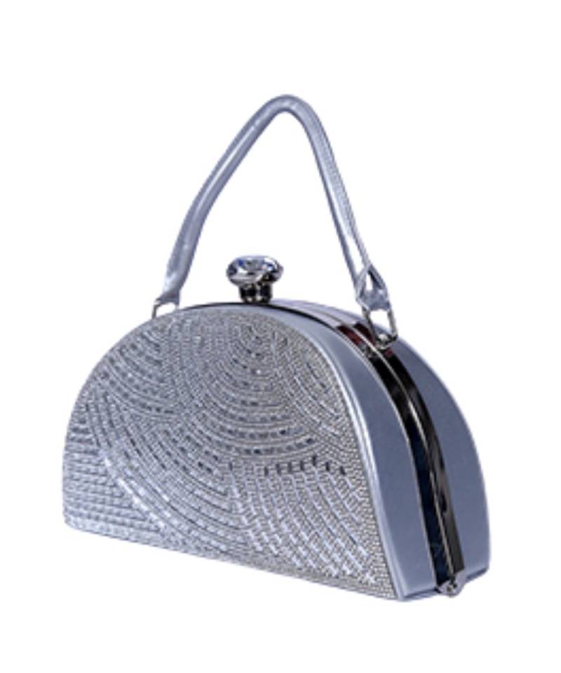 Big Size Silver Wedding Purse| Womens Evening Bags Rhinestone Clutch Purse Wedding   Silver