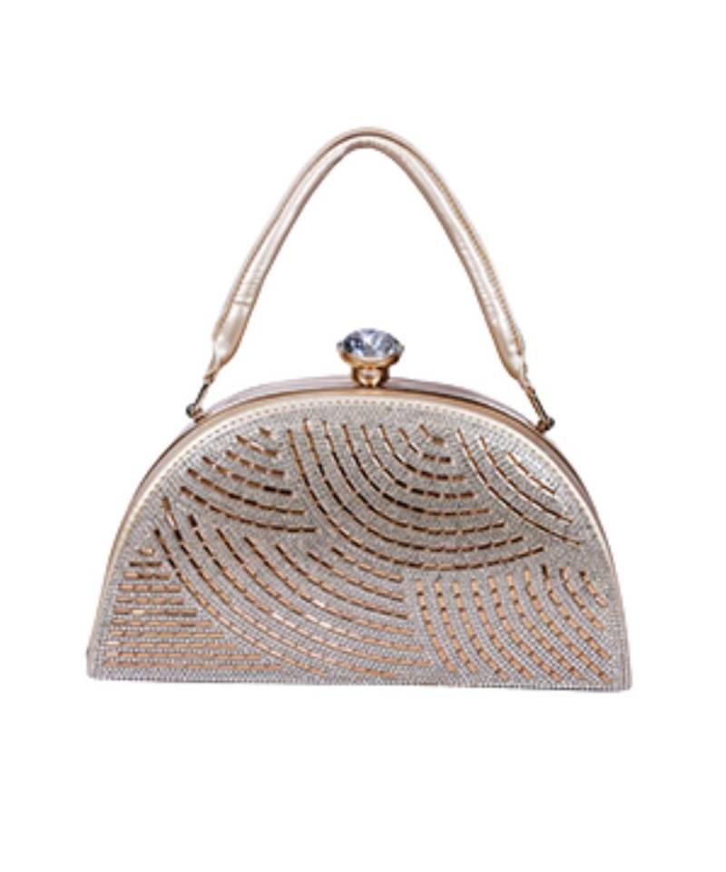 Big Size Golden Wedding Purse| Womens Evening Bags Rhinestone Clutch Purse
