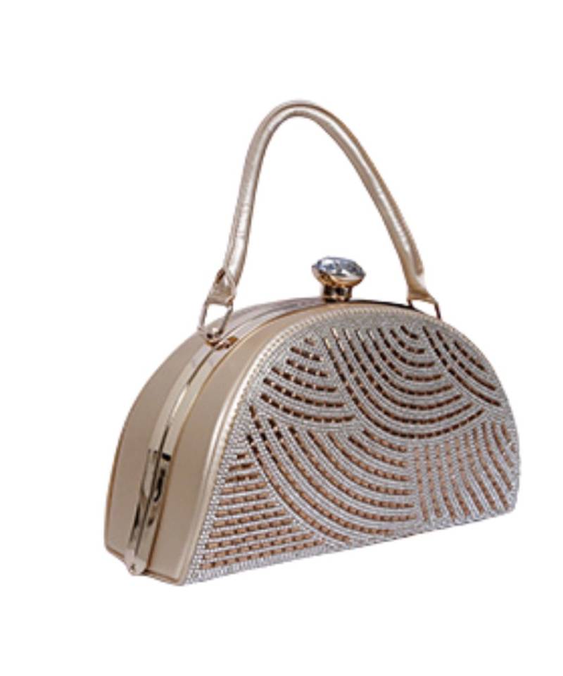 Big Size Golden Wedding Purse| Womens Evening Bags Rhinestone Clutch Purse