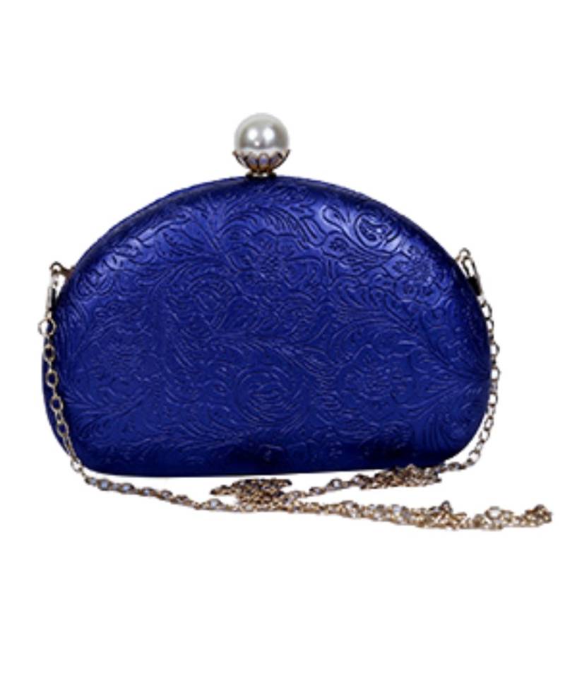 Half circle  ladies purse| Fashion Unique Design Evening Bag| Chain Handbag Shoulder Bag(navy blue)