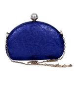 Half circle  ladies purse| Fashion Unique Design Evening Bag| Chain Handbag Shoulder Bag(navy blue)