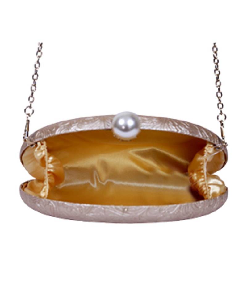 Half circle golden ladies purse| Fashion Unique Design Evening Bag| Chain Handbag Shoulder Bag( golden)