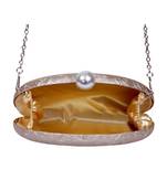 Half circle golden ladies purse| Fashion Unique Design Evening Bag| Chain Handbag Shoulder Bag( golden)