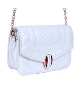 Hand Bag White Color| Snake Head Lock |Shoulder Chain Bag