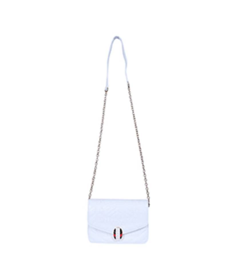 Hand Bag White Color| Snake Head Lock |Shoulder Chain Bag